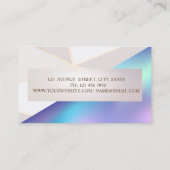 Carte De Visite Professionnel, Géométrique moderne, Holographique  (Dos)