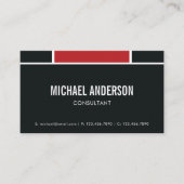 Carte de visite professionnel géométrique rouge et (Devant)