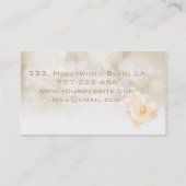 Carte De Visite Professionnel glamour élégant rose de perles de bo (Dos)