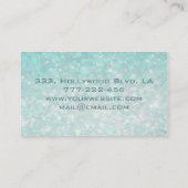 Carte De Visite Professionnel glamour moderne élégant bokeh (Dos)