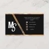 Carte de visite professionnel Gold (Dos)