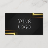 Carte de visite professionnel Gold Black avec logo (Dos)