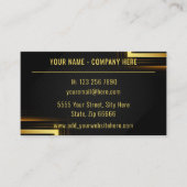 Carte de visite professionnel Gold Black avec logo (Devant)