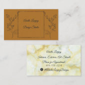 Carte de visite professionnel Gold et Navy (Devant / Derrière)