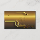 Carte De Visite Professionnel Gold Look élégant Classy Business (Dos)