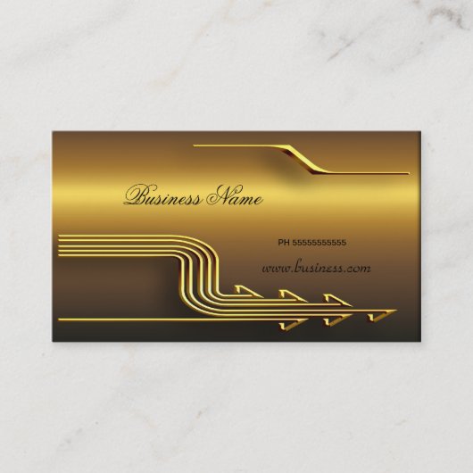 Carte De Visite Professionnel Gold Look élégant Classy Business (Devant)
