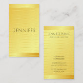 Carte De Visite Professionnel Gold Look Moderne Modèle élégant (Devant / Derrière)