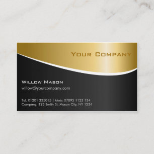 Carte de visite professionnel Gold Metal Effet