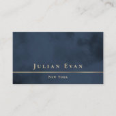 Carte De Visite Professionnel Gold Navy Blue Luxe (Devant)
