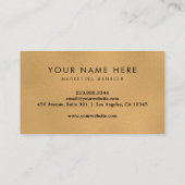 carte de visite professionnel Gold noir Pickleball (Dos)