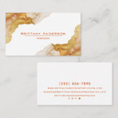 Carte de visite professionnel Gold Orange Amber (Devant / Derrière)
