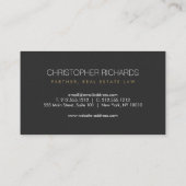 Carte de visite professionnel Gold Rams Head (Dos)