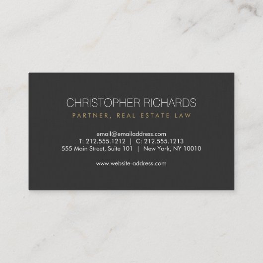 Carte de visite professionnel Gold Rams Head (Dos)