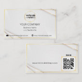 Carte de visite professionnel Golden Design QR Cod (Devant / Derrière)