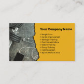 Carte De Visite Professionnel Golden Yellow Personal Trainer (Devant)