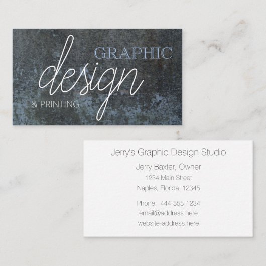 Carte de visite professionnel Granit (Devant / Derrière)