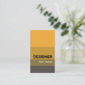 Carte De Visite Professionnel Gras Designer Moderne Vibrant (Debout devant)