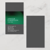 Carte de visite professionnel Green Grey Personnal (Devant / Derrière)