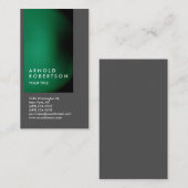 Carte de visite professionnel Green Grey Personnal (Devant / Derrière)