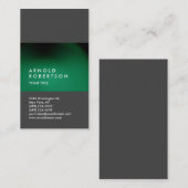 Carte de visite professionnel Green Grey Personnal (Devant / Derrière)