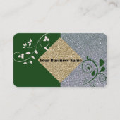 Carte de visite professionnel Green Sparkle (Devant)