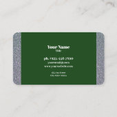 Carte de visite professionnel Green Sparkle (Dos)