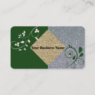 Carte de visite professionnel Green Sparkle