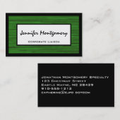 Carte de visite professionnel Green Stripe (Devant / Derrière)