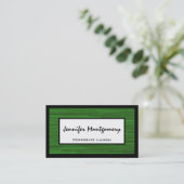 Carte de visite professionnel Green Stripe (Debout devant)