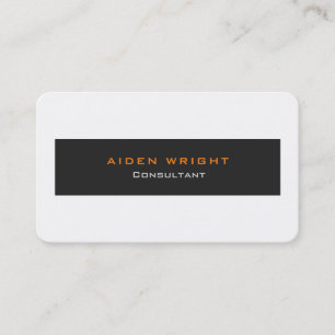 Carte De Visite Professionnel gris blanc élégant minimaliste moder
