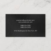 Carte de visite professionnel gris clair (Dos)