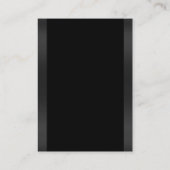 Carte De Visite Professionnel Gris clair Arrière - plan noir uniqu (Dos)