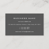 Carte De Visite Professionnel Gris clair Élégant et moderne (Dos)