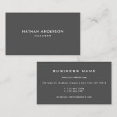 Carte De Visite Professionnel Gris clair Élégant et moderne (Devant / Derrière)