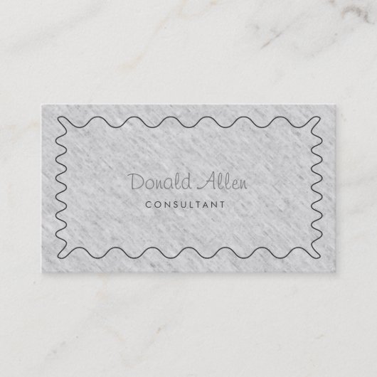 Carte De Visite Professionnel Gris clair Élégant Moderne Simple (Devant)