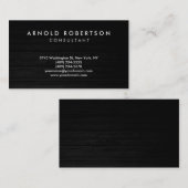 Carte de visite professionnel gris clair en bois (Devant / Derrière)