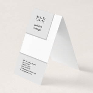 Carte De Visite Professionnel gris clair minimaliste moderne