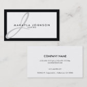 Carte De Visite Professionnel gris-clair moderne et simple de (Devant / Derrière)