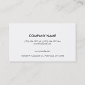 Carte De Visite Professionnel gris-clair moderne et simple de (Dos)