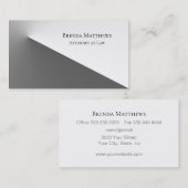 Carte De Visite Professionnel gris et blanc (Devant / Derrière)