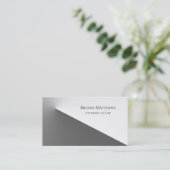 Carte De Visite Professionnel gris et blanc (Debout devant)