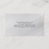 Carte De Visite Professionnel Gris Gris (Dos)