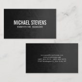 Carte De Visite Professionnel Gris Gris Noir (Devant / Derrière)