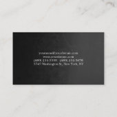 Carte De Visite Professionnel Gris Gris Noir (Dos)