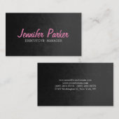 Carte De Visite Professionnel Gris Gris Rose Gris (Devant / Derrière)