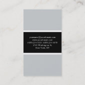 Carte de visite professionnel gris noir vertical (Dos)