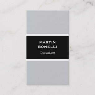 Carte de visite professionnel gris noir vertical