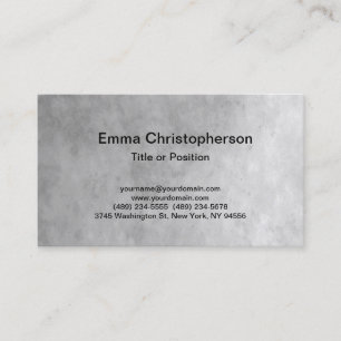 Carte De Visite Professionnel Gris Plain Moderne