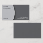 Carte de visite professionnel gris simple (Devant / Derrière)