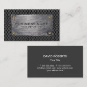 Carte De Visite Professionnel grunge en métal d'immobiliers de (Devant / Derrière)
